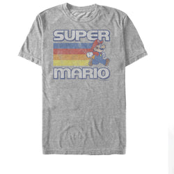 Product Image for Unisex Nintendo Super Mario Rainbow Stripes T-Shirt